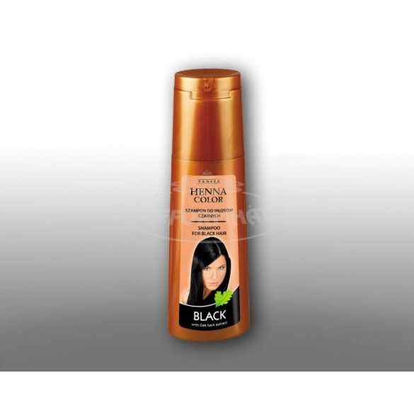 Henna Color hajsampon fekete hajra gyógynövényes 250ml