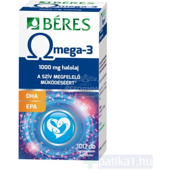 Béres Vitamintár Omega-3 1000mg lágyzselatin kapszula 100x
