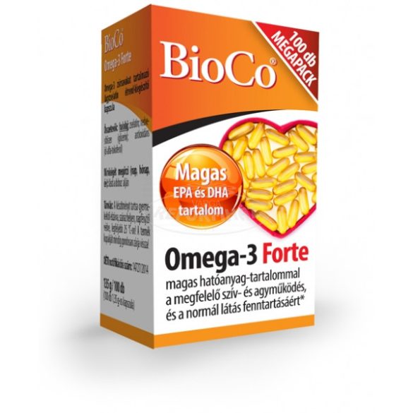 BioCo Omega-3 Forte kapszula MEGAPACK 100x