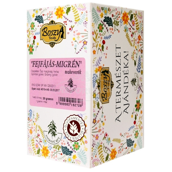 Boszy-tea Fejfájás-Migrén teakeverék filter 20x1g 20x