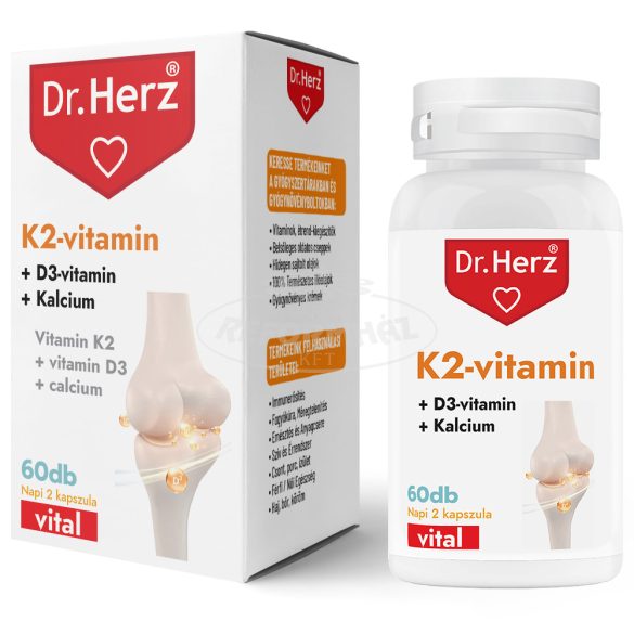 Dr Herz K2 vitamin+D3+Kalcium kapszula 60x