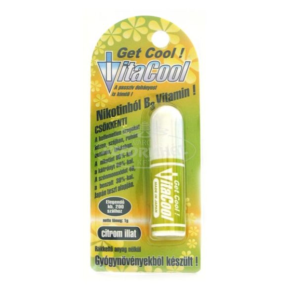 VitaCool dohányzás káros hatásait csökkentő por,citrom 1g