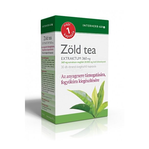 Interherb napi 1 Zöld tea extraktum kapszula 30x