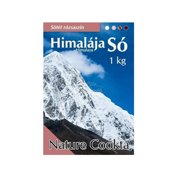 Nature cookta Himalája sötétrózsaszín só 1kg