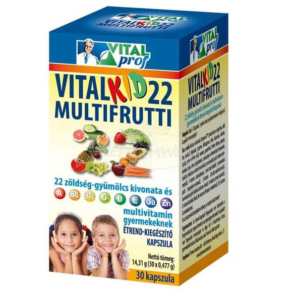 Vitalprof VitalKid 22 multifruit zöldség-gyüm.kapszula 60x