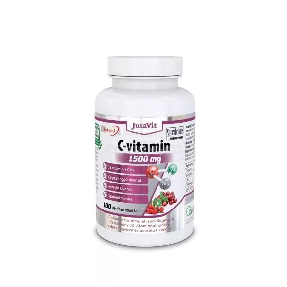 Jutavit C-vitamin 1500mg csipkebogyó acerola D3 tabletta 100x