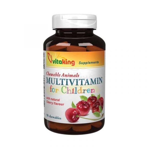 Vitaking Multivitamin gyerek rágótabletta meggy ízű 90x