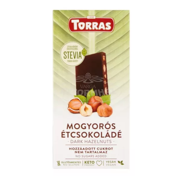 Torras Mogyorós étcsokoládé gluténmentes, diabetikus 125g