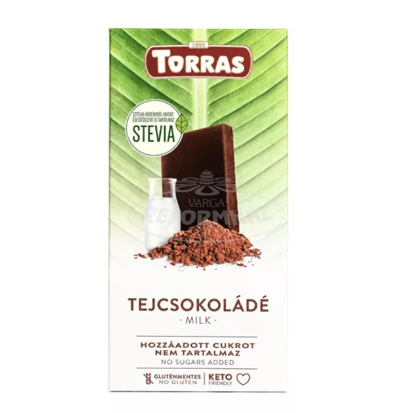 Torras Tejcsokoládé gluténmentes, diabetikus 100g