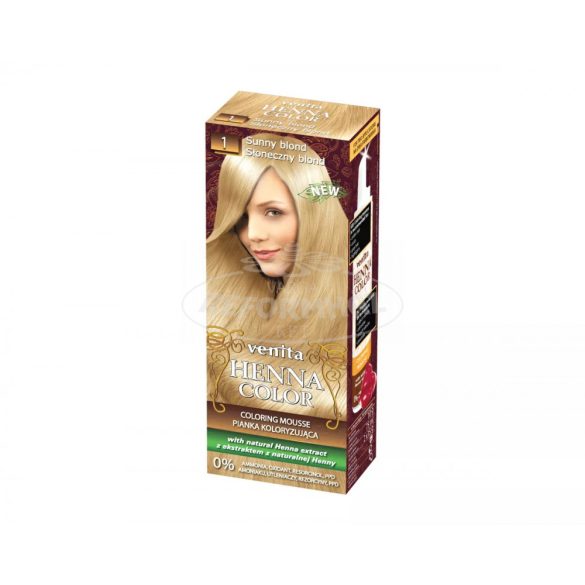 Henna Color hajszínezőhab nr  1 napszőke 75ml