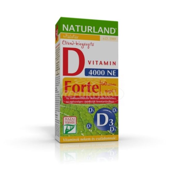 Naturland D vitamin forte 4000NE tabletta 60x