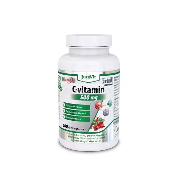 Jutavit C-vitamin 500mg csipkebogyó D3 nyújtott hatású 100x