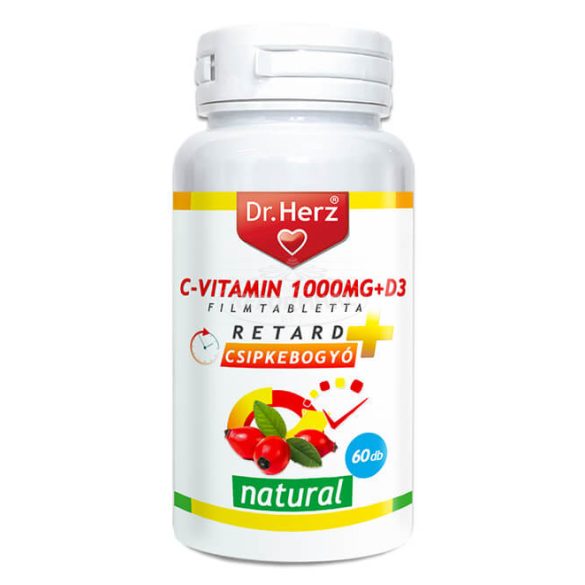 Dr Herz C-1000mg vitamin csipkebogyó kivonattal tabletta 60x