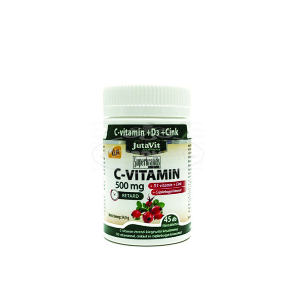 Jutavit C-vitamin 500mg csipkebogyó D3 nyújtott hatású 45x
