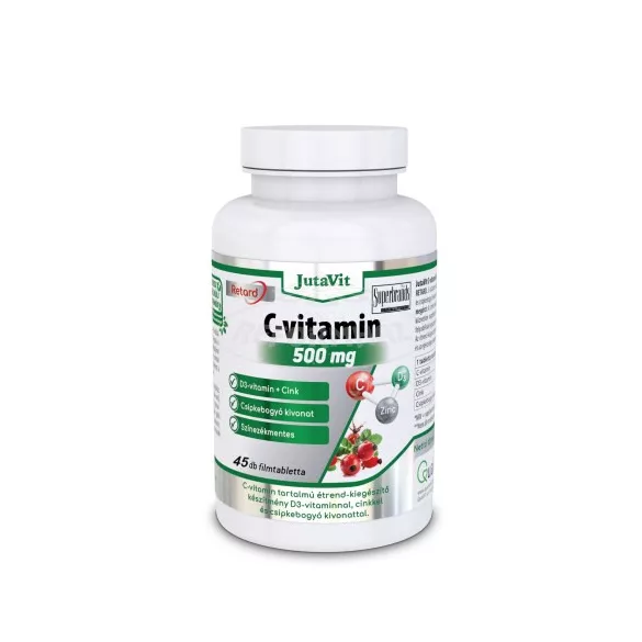 Jutavit C-vitamin 500mg csipkebogyó D3 nyújtott hatású 45x