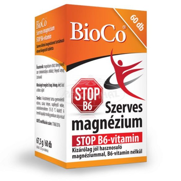 BioCo Szerves Magnezium Stop B6-vitamin 60x
