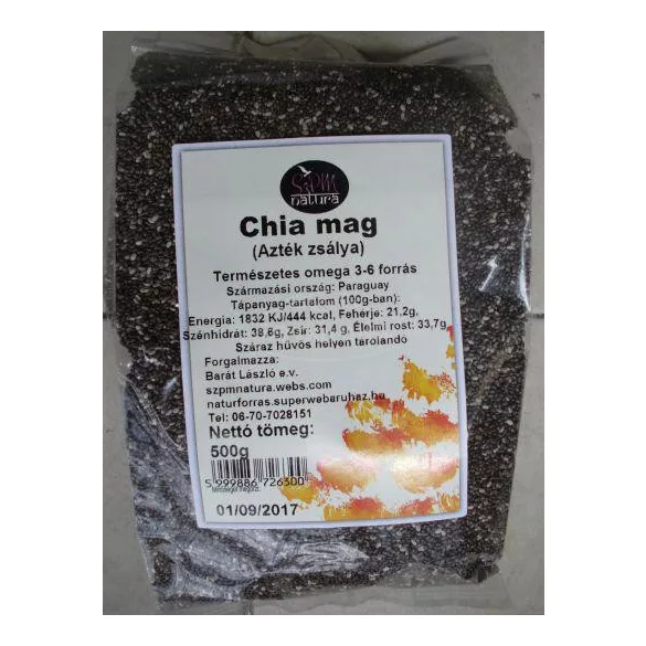 SzpM Chia mag fekete 500g