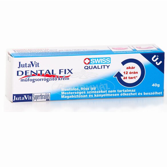 Jutavit Denta Fix műfogsor rögzítő krém mentolos friss 40g