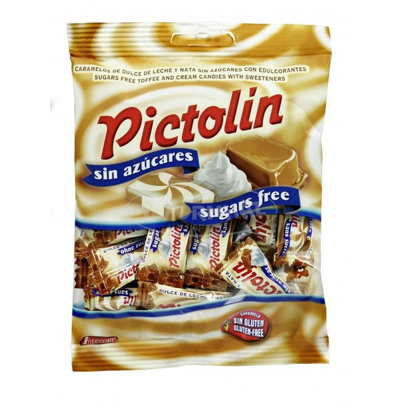 Pictolin cukormentes cukorka Toffe karamell ízű tejszíne 65g