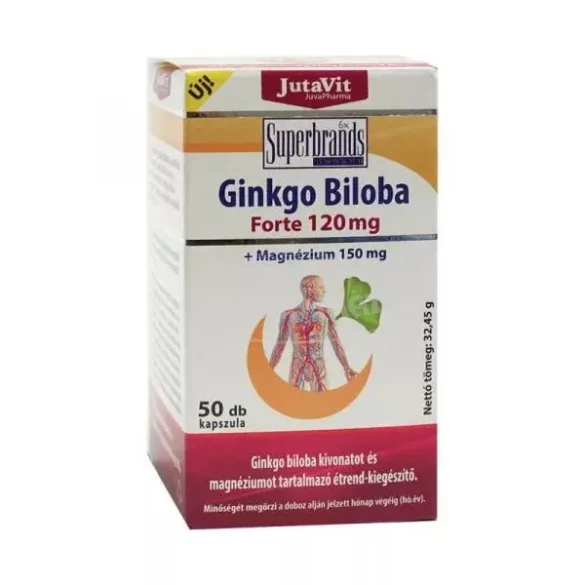 Jutavit Ginkgo Biloba forte 120mg +Mg 150mg kapszula 50x