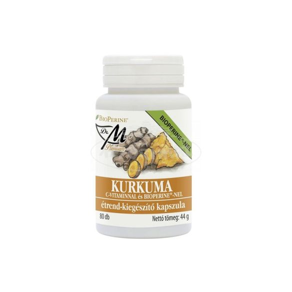 Dr.M Prémium Kurkuma C-vitaminnal és Bioperinnel kapsz. 80x