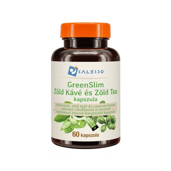 Caleido GreenSlim Zöld kávé és Zöld tea kapszula 550mg 60x