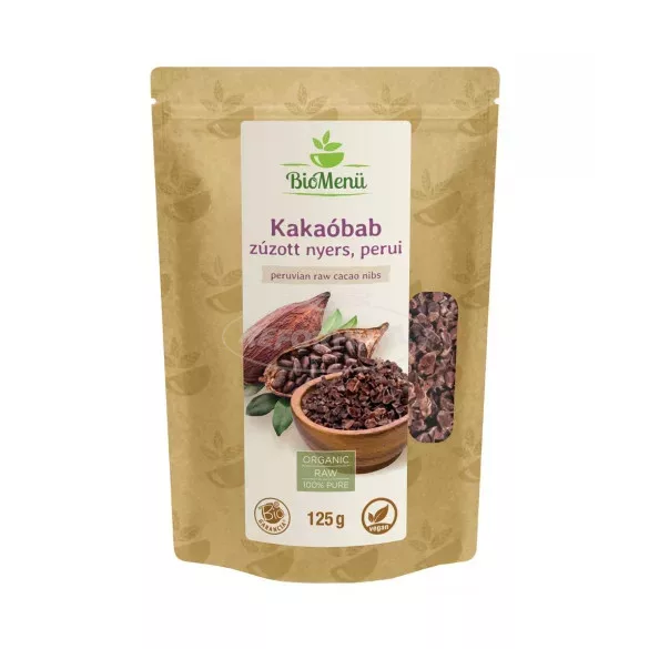 Biomenü Bio kakaóbab perui zúzott nyers 125g