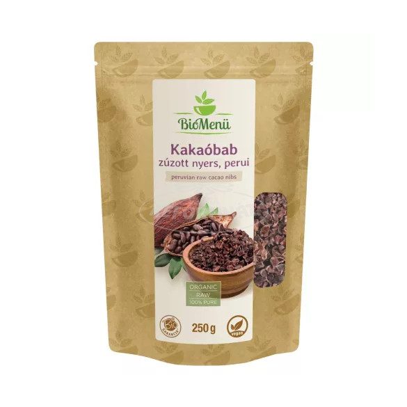 Biomenü Bio Kakaóbab perui zúzott nyers 250g