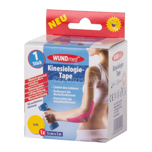 Kinesio szalag sárga 5cmx5m 1db