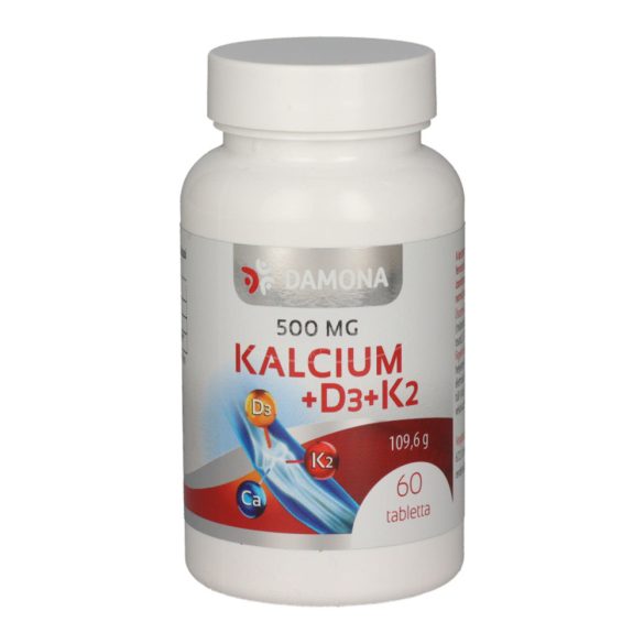 Damona Kalcium+D3+K2 500mg tabletta 60x