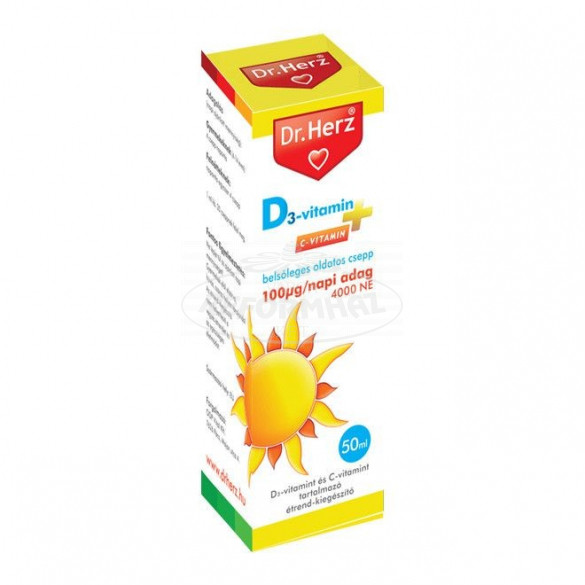 Dr Herz D3 vitamin 4000 NE csepp+ c vitamin 50ml