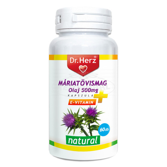 Dr Herz Máriatövismag kapszula 500 mg+E vitamin 60x