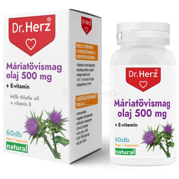 Dr Herz Máriatövismag kapszula 500 mg+E vitamin 60x