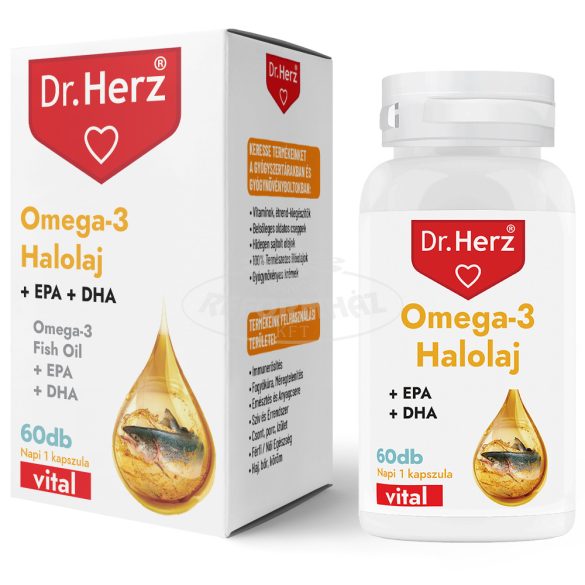 Dr Herz Omega-3 Halolaj kapszula 1000mg EPA+DHA 60x
