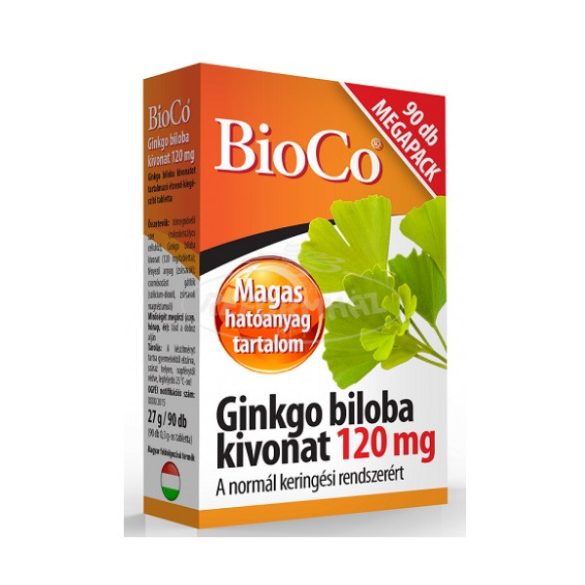 BioCo Ginkgo Biloba kivonat 120mg tabletta MEGAPACK 90x