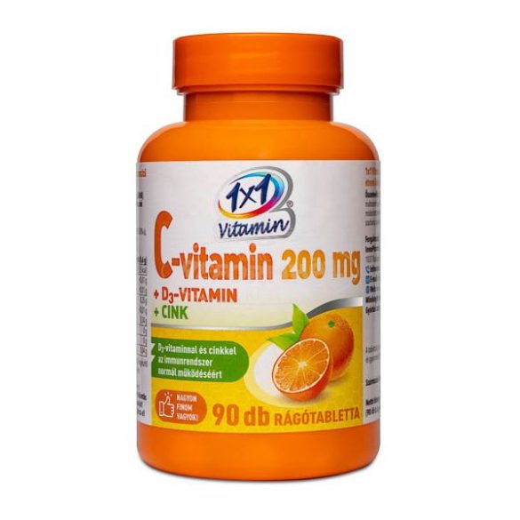 1x1 Vitaday c-vitamin 200mg D3+cink vitamin 90x
