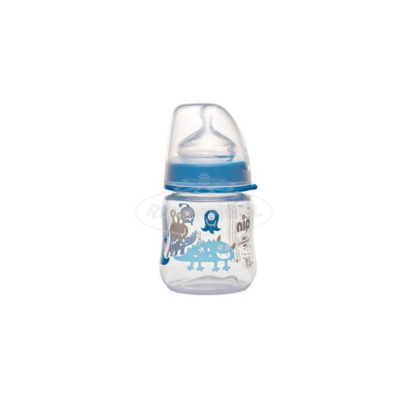 Nip polipropilén szélesnyakú cumisüveg 150ml Közepes folyású cikkszám:35055,35056 150ml