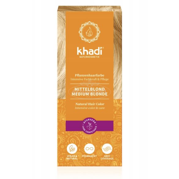 Khadi növényi hajfesték por középszőke 100g