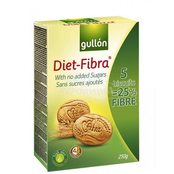 Gullon Diet-Fibra rostban gazdag keksz hozzáadott cukorn 250g