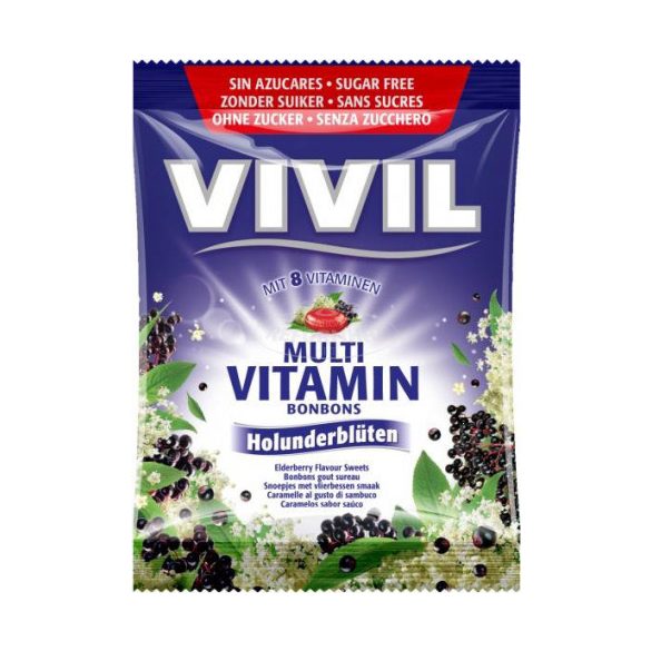 Vivil cukorka multivitaminos bodzás 60g