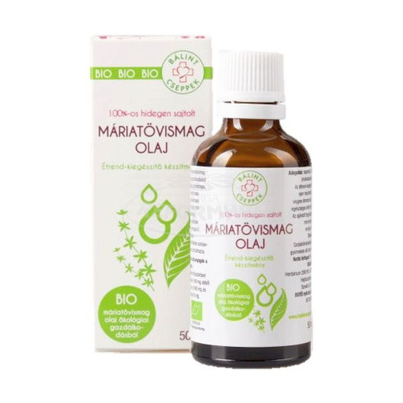 Bálint cseppek Bio máriatövismagolaj 50ml