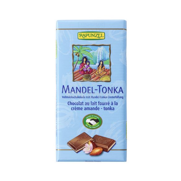 Rapunzel bio Tejcsokoládé mandula-tonka krémes 100g