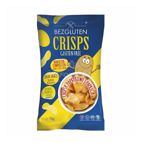 Bezgluten gluténmentes Paprikás chips 70g