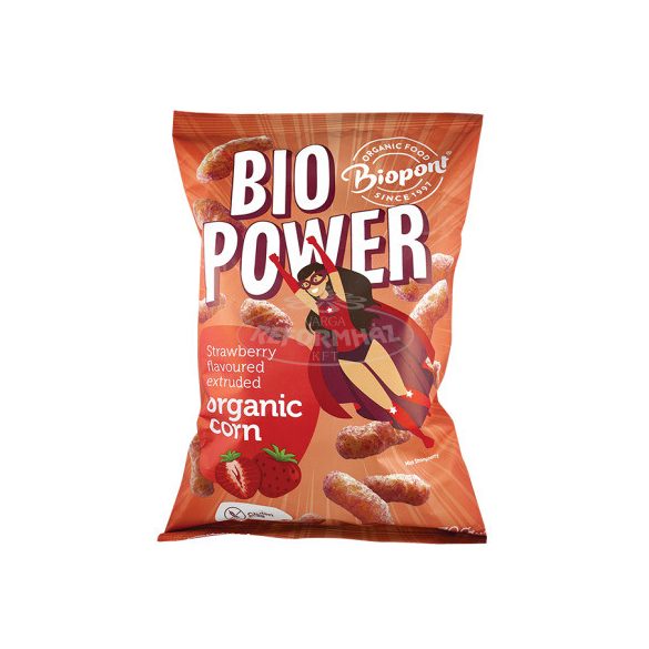 Biopont Power gluténm.extrudált kukorica eperporral bio 70g