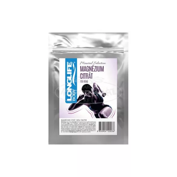LongLife Magnézium citrát étrendkiegészítő por 120g