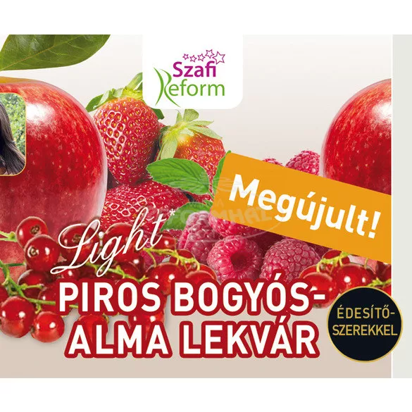Szafi Reform piros bogyós-alma lekvár light 350g