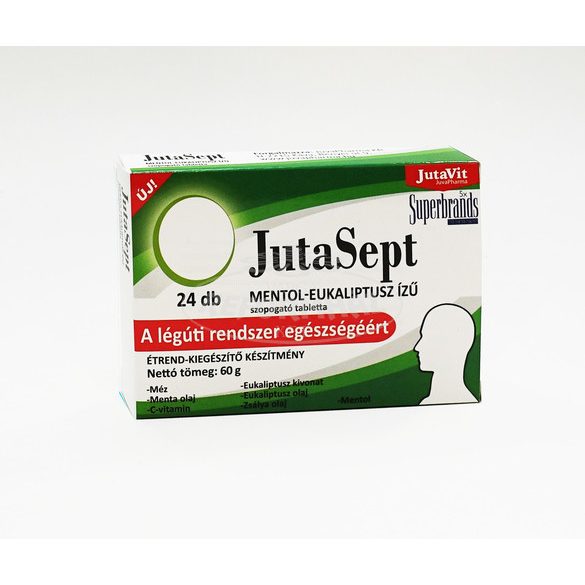 JutaVit JutaSept mentol-eukaliptusz szopogató tabletta 24x