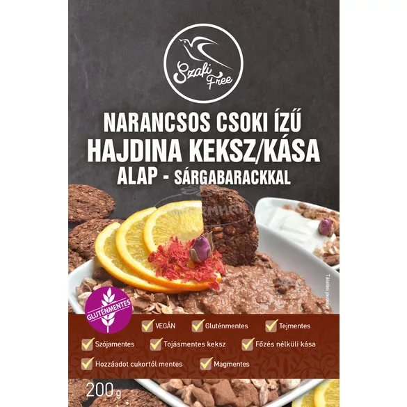 Szafi free narancsos csoki ízű hajdina keksz/kása alap 200g
