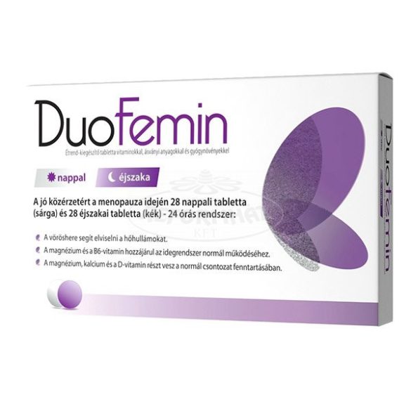 DuoFemin Étrend-kiegészítő tabletta vitaminokkal 28+28 56x