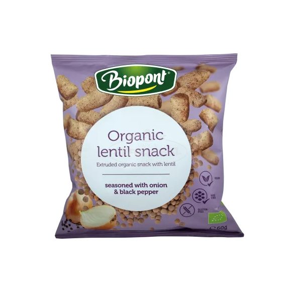 Biopont Extrudált Lencse hagymás-borsos gluténmentes 60g